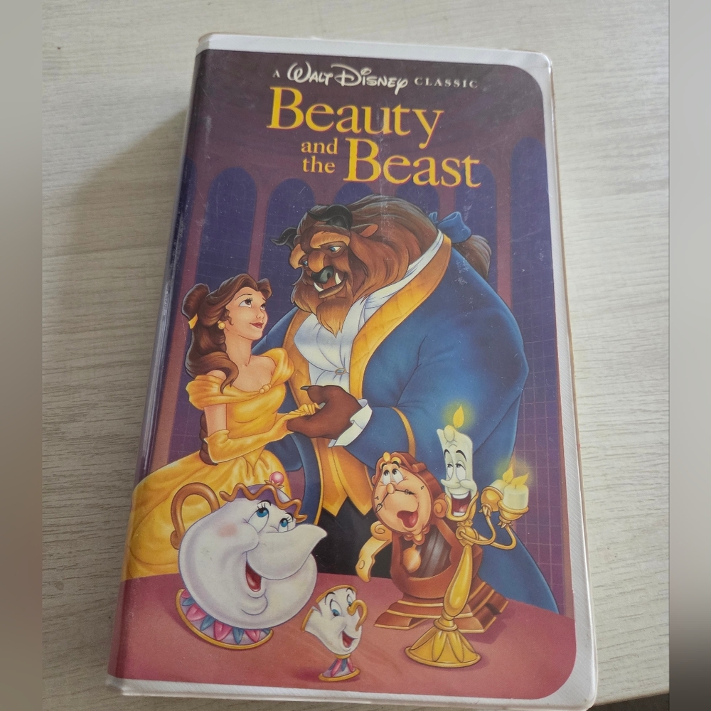 Disney Beauty and the Beast VHS with Blue and Yellow Cover